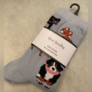 VERA BRADLEY CREW SOCKS NWT IN DOG SHOW PATTERN